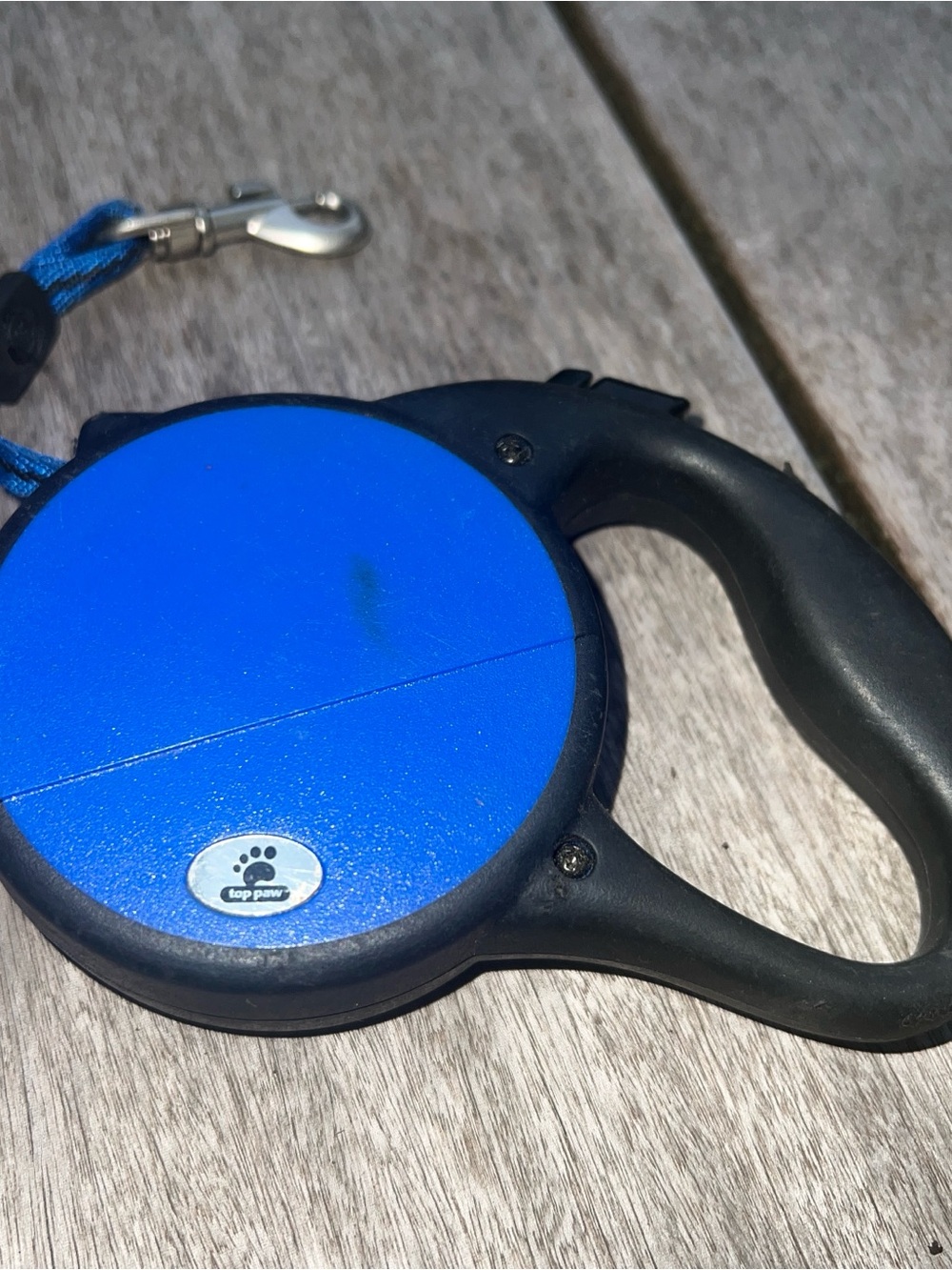 Black and Blue Top Paw Retractable Dog Leash 10 Feet